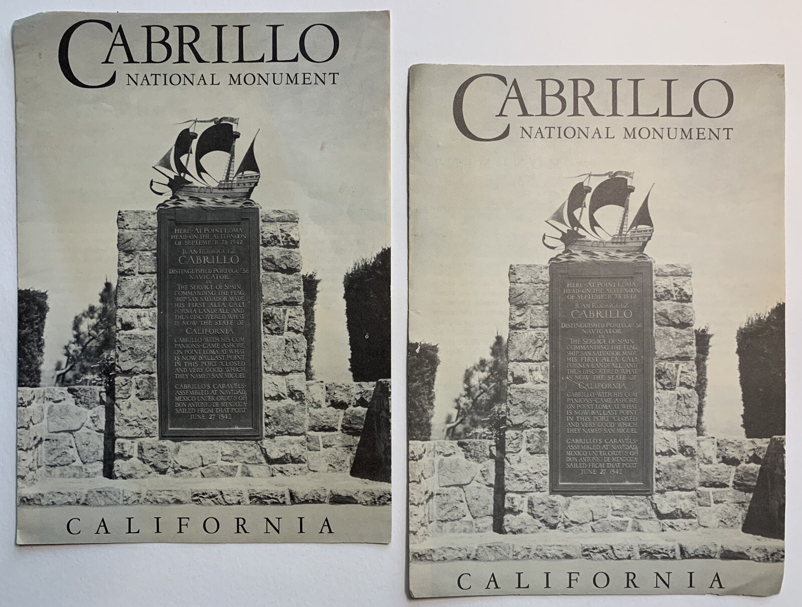 Vintage TOURIST GUIDES: 1957 Cabrillo National Monument – San Diego, California