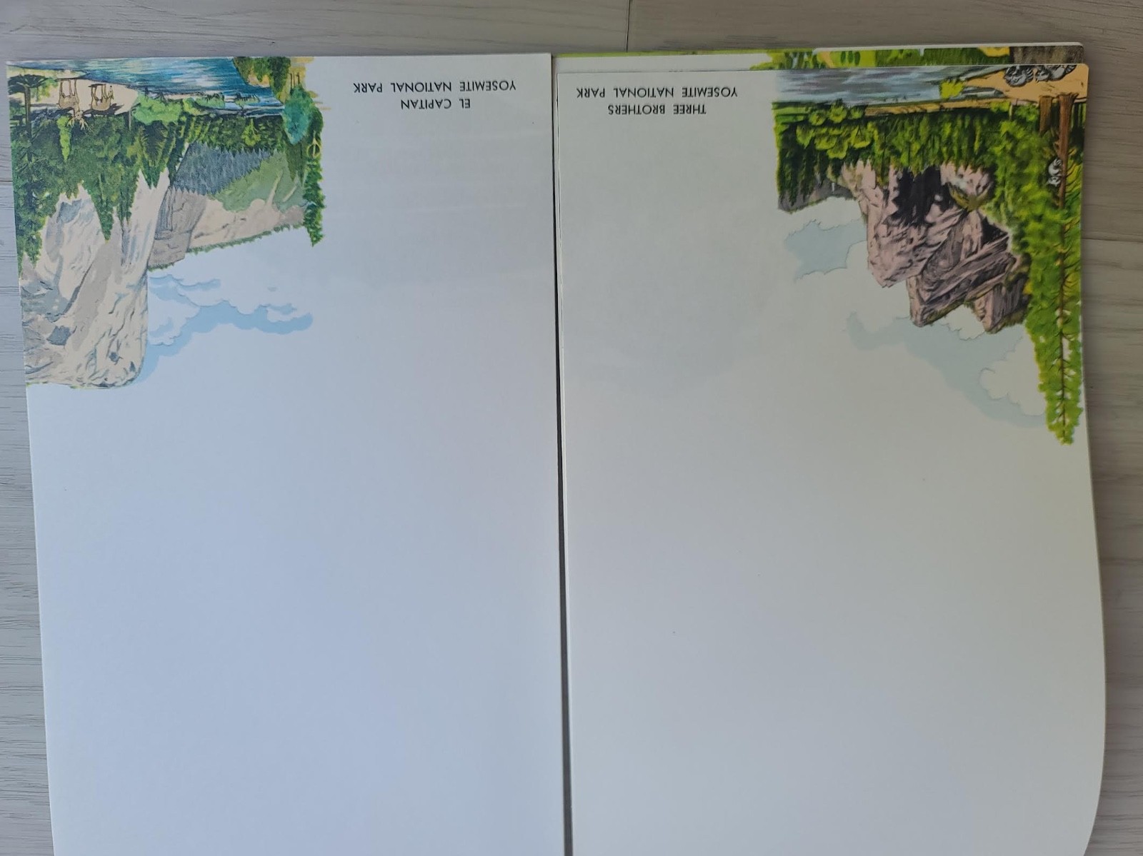 VTG 60s 70s Colorful STATIONARY Note Pad SOUVENIR YOSEMITE National Park Letter