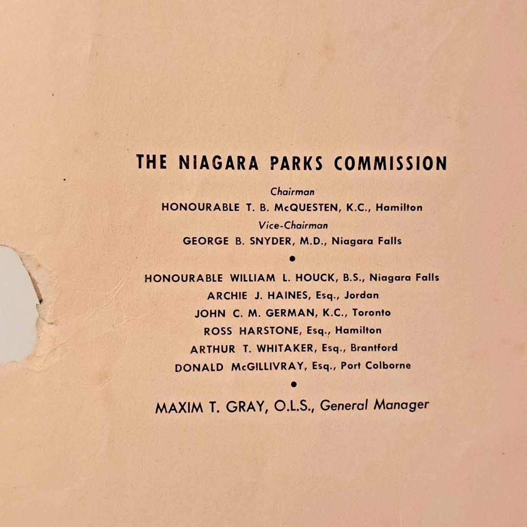 The Niagara Parks Commission Niagara Falls Canada Circa 1930s McQuesten Chairman