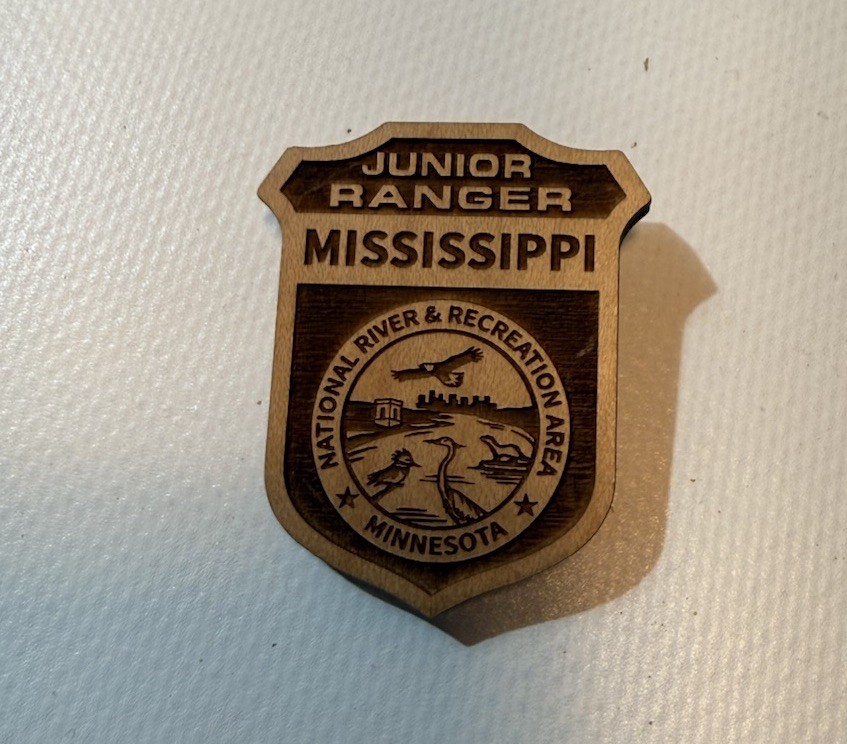 Mississippi National River And Recreation Area Junior Ranger Badge Wooden