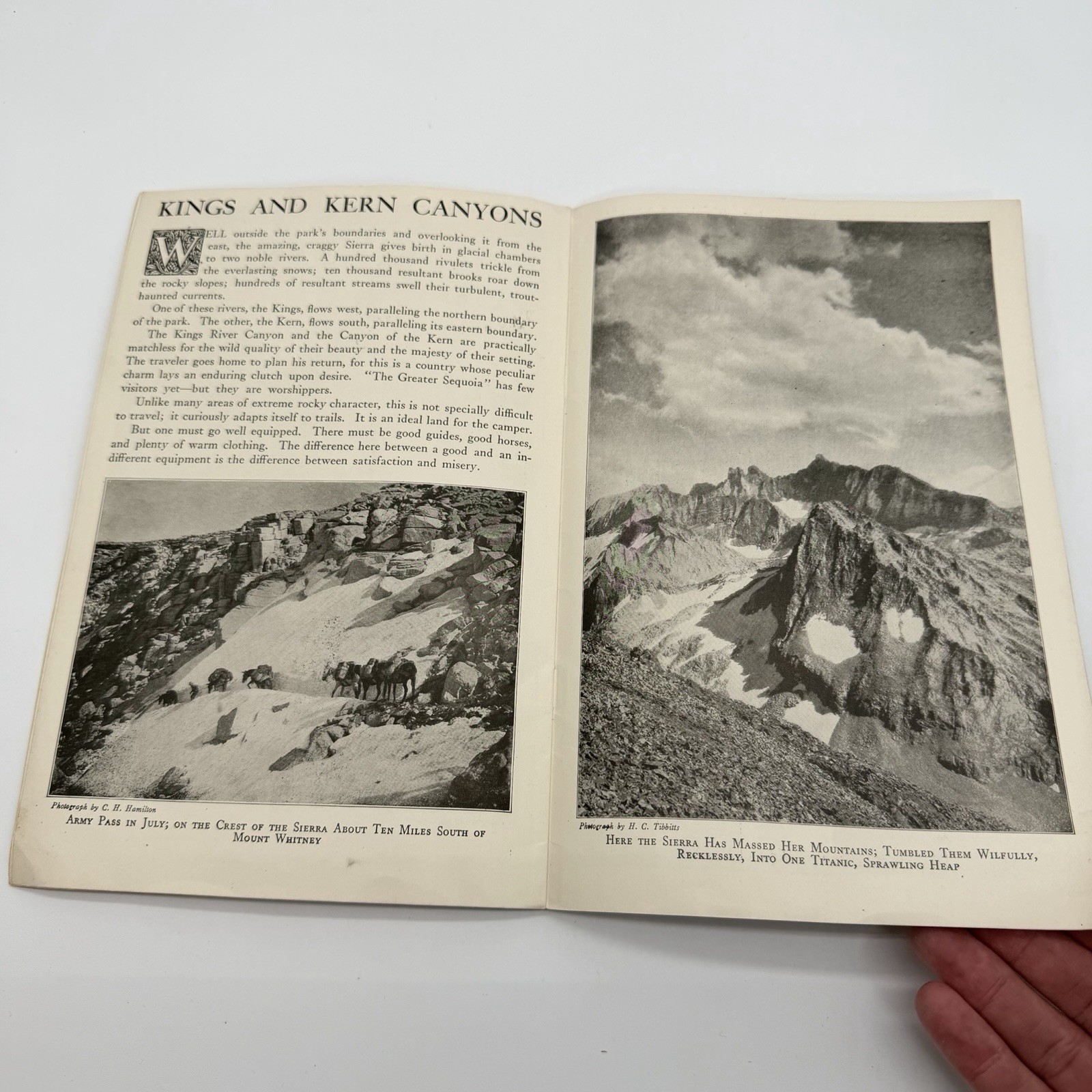 “SEQUOIA “The Big Tree National Park U S Dept of The Interior Booklet – 1916