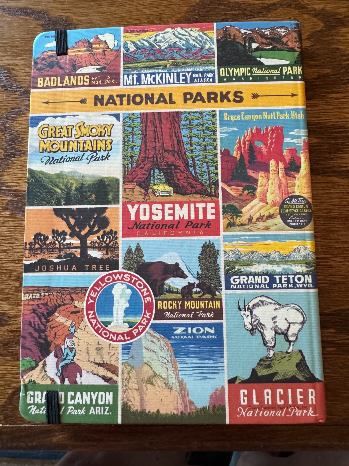 NATIONAL PARKS Lined Journal Notebook Book 66 Sticker Set All Park Gift Souvenir