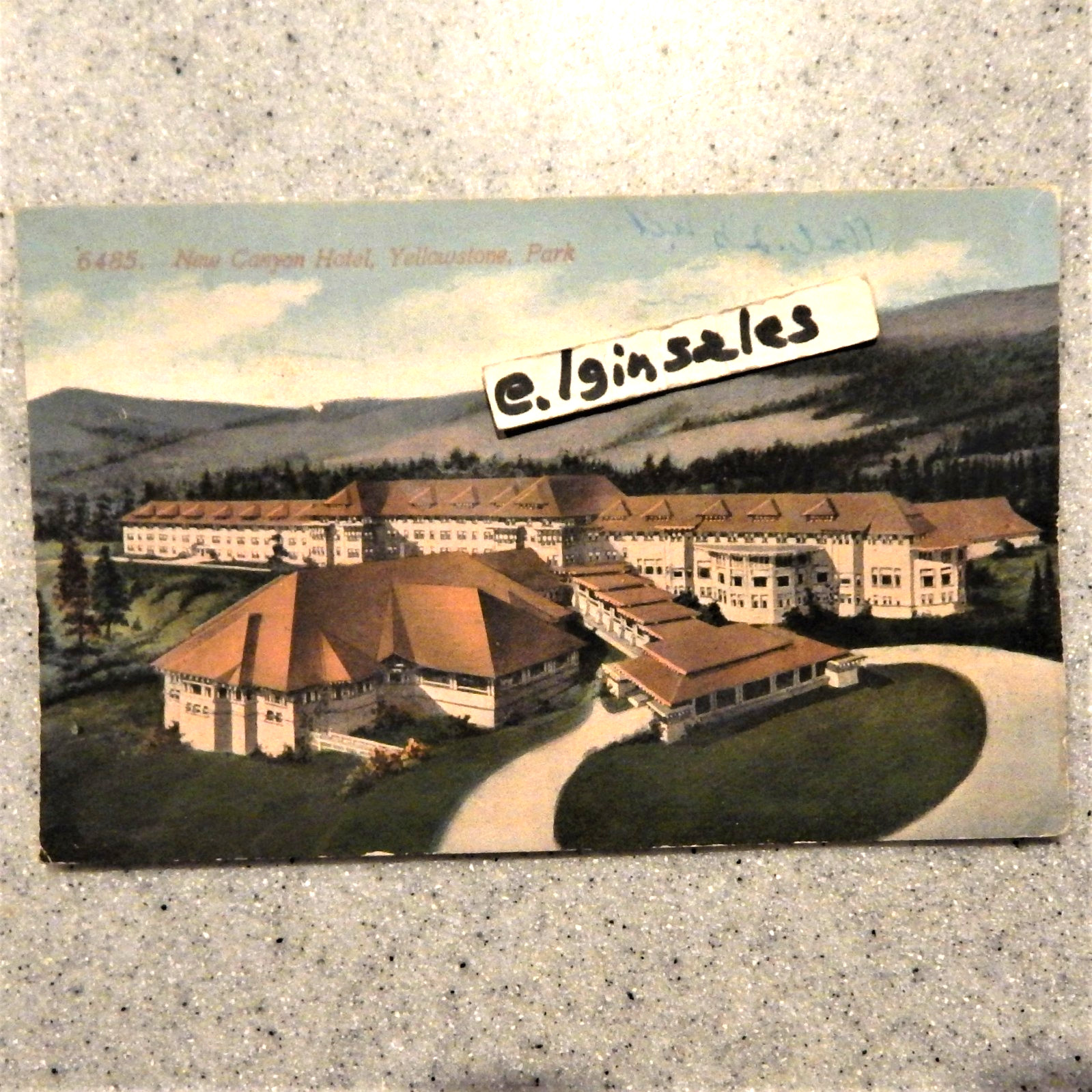 New Canyon Hotel Colorized Postcard – Yellowstone National Park – Circa 1915