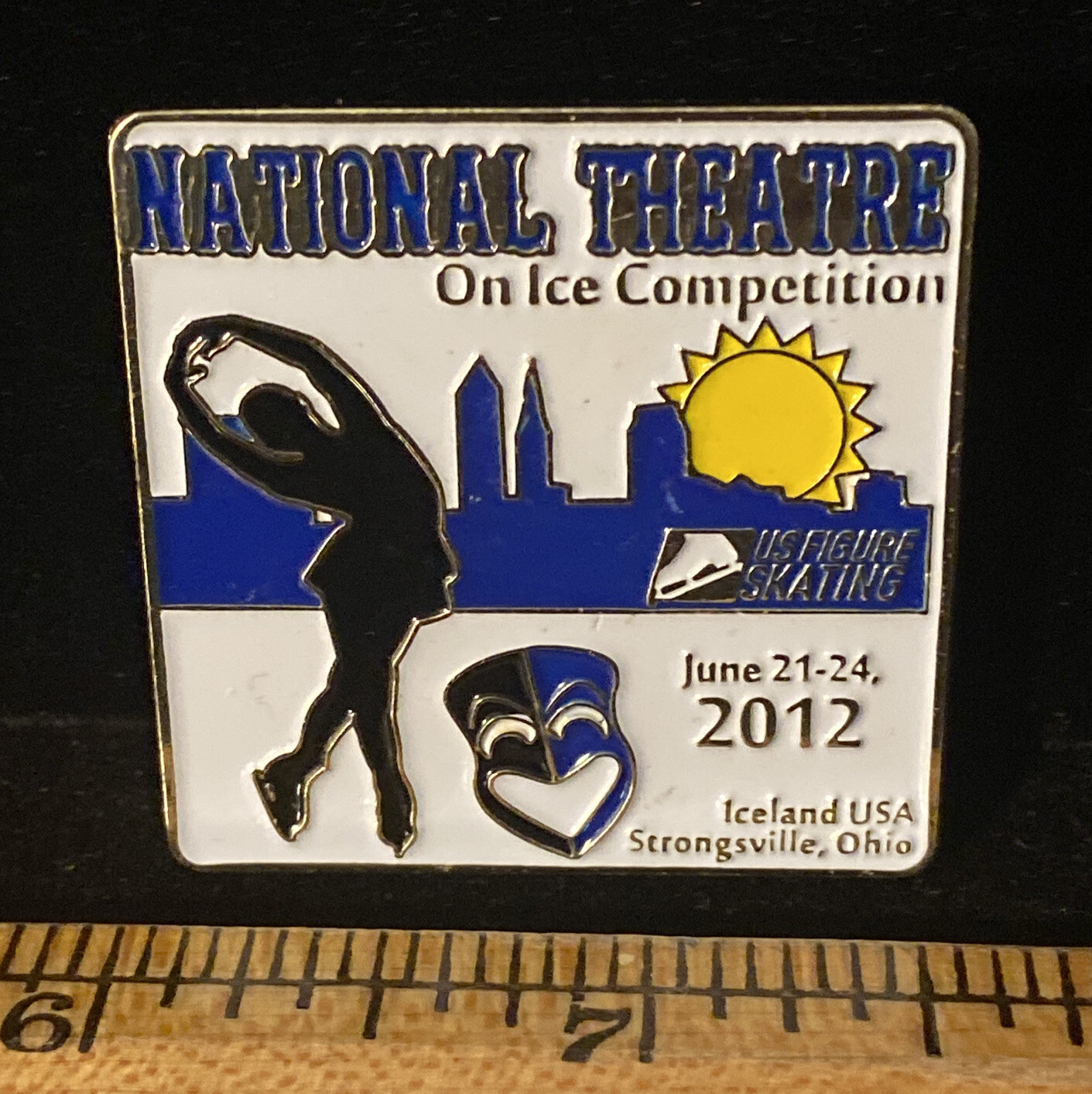 National Theatre On Ice Competition LAPEL PIN pin back 2012 Strongsville Ohio