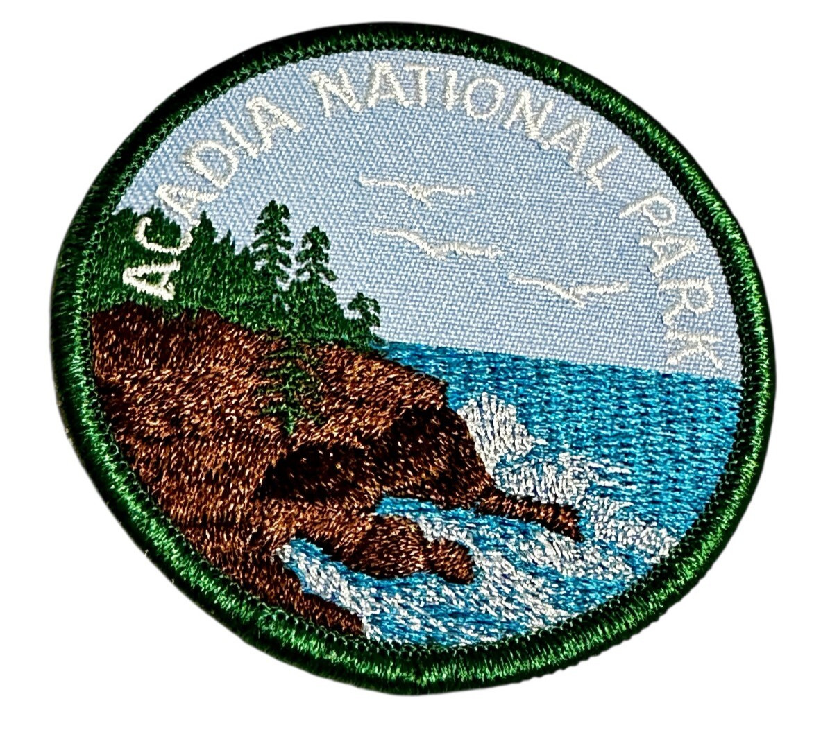 Acadia National Park Patch Maine Round Embroidered Badge 3” Sew-On