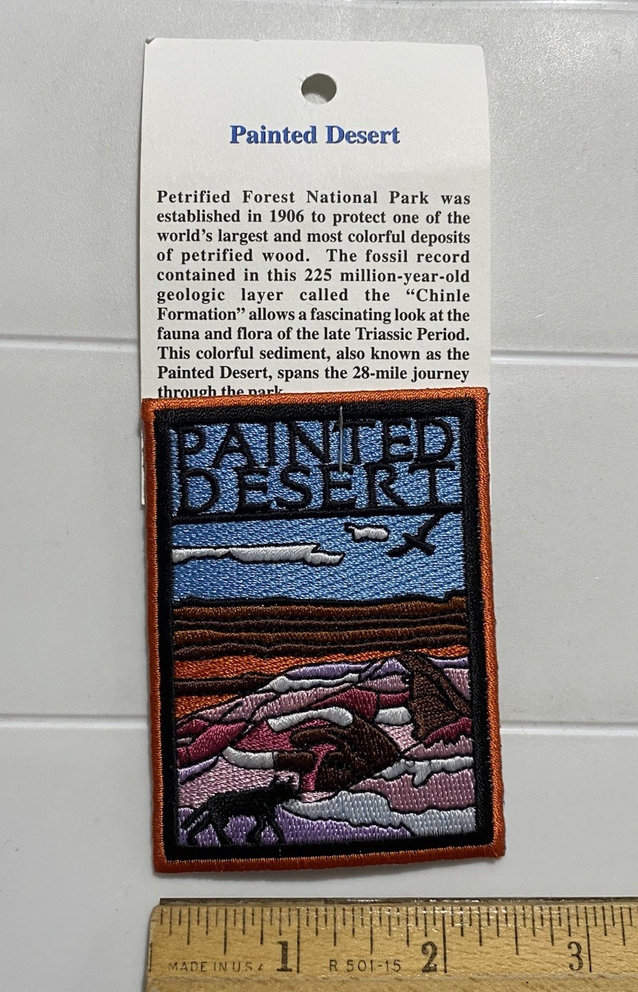 NIP Painted Desert Petrified Forest National Park Arizona Souvenir Patch Badge