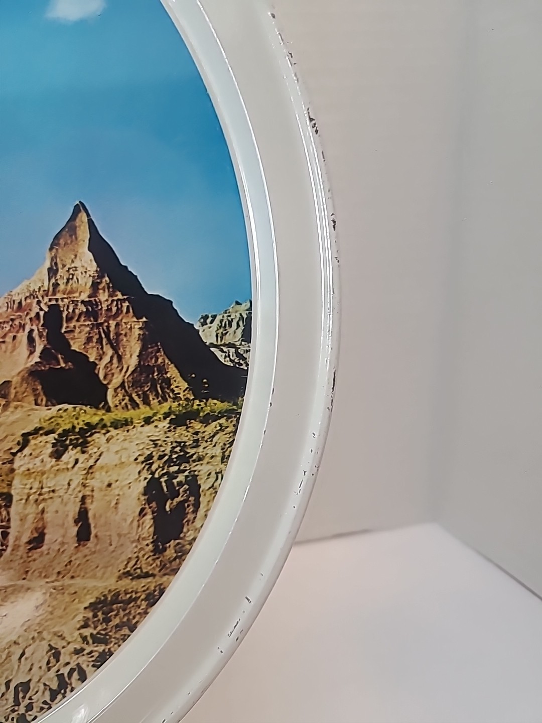 Vintage Collectible Badlands National Monument South Dakota 12.5″ Metal Tray
