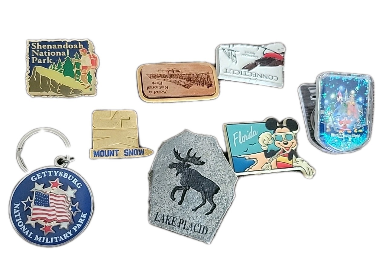 Lot of 8 National Park State Travel Magnets Souvenir Fridge Collection