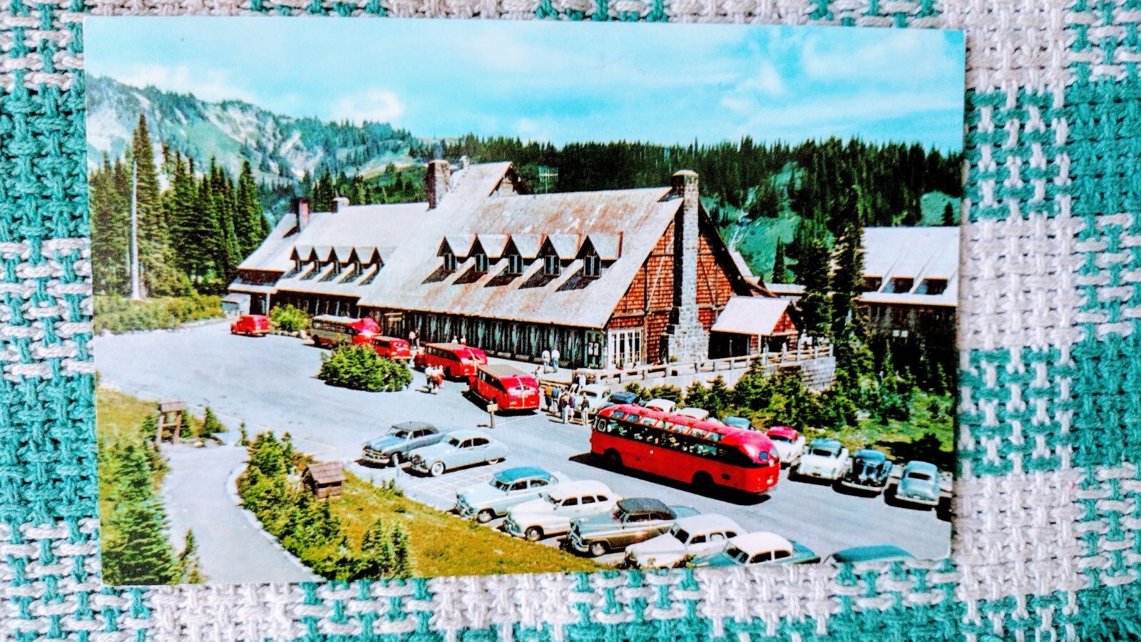 POST CARD MT.RAINIER NATIONAL PARK PARADISE INN WASHINGTON