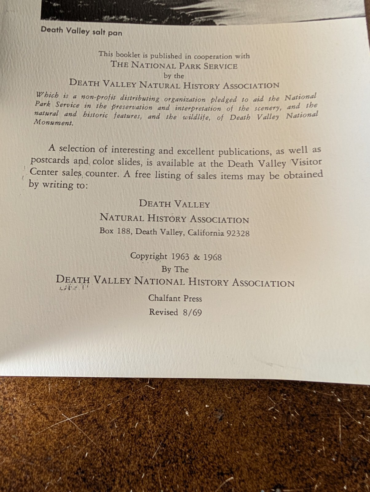 VTG 60s 70s Death Valley National Monument Scotty’s Castle Travel Park Guide