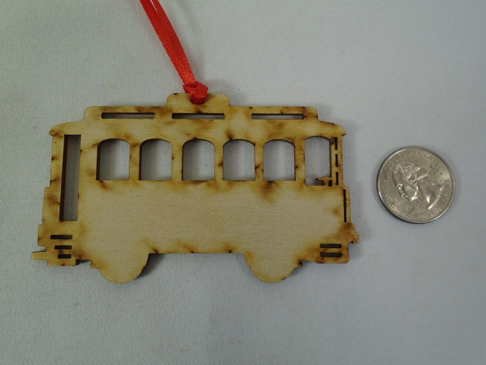Gatlinburg Tennessee Trolley Wooden 3D Christmas Ornament Great Smoky Mountain