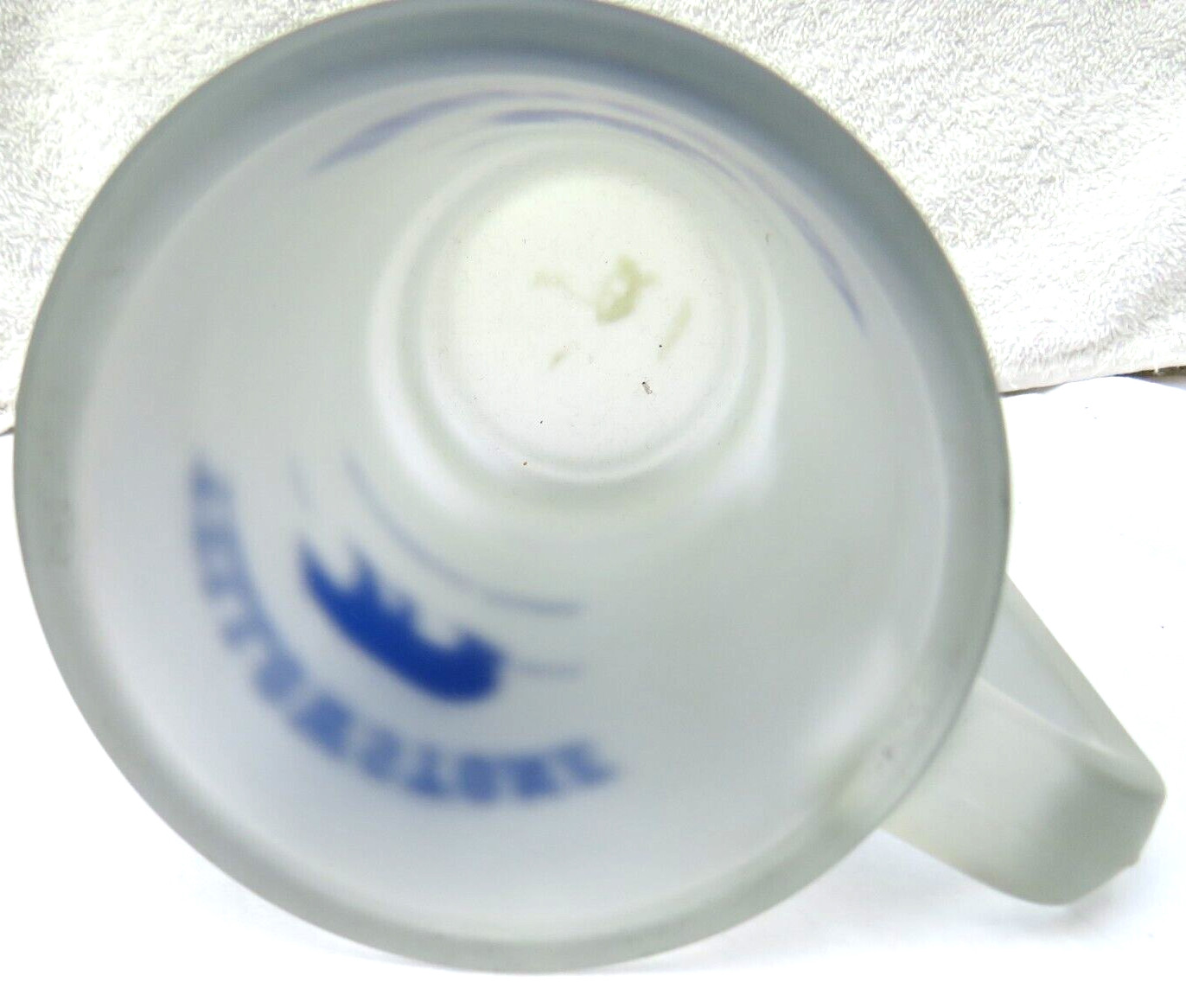 Vintage Yellowstone National Park Frosted Glass Beer Mug Blue- Bear-Date
