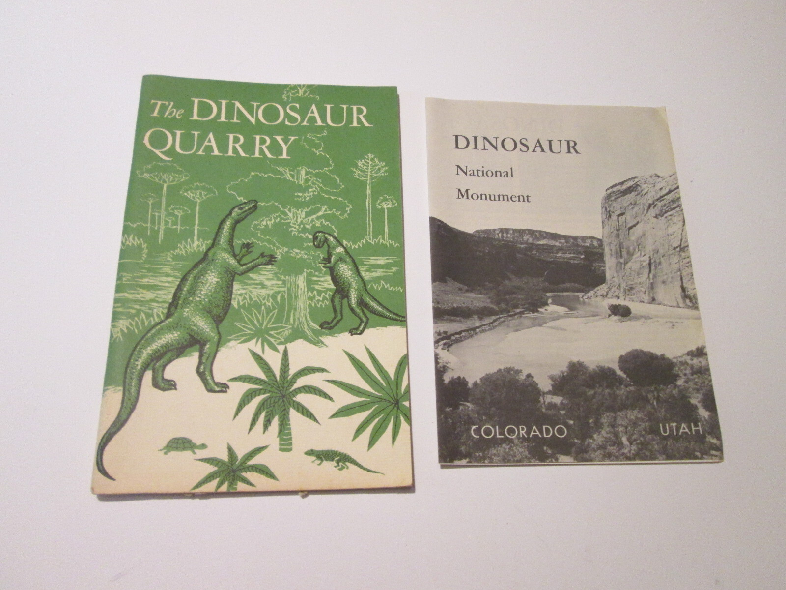 1958 Dinosaur Quarry Booklet & 1957 Dinosaur Nat’l Monument Brochure NPS