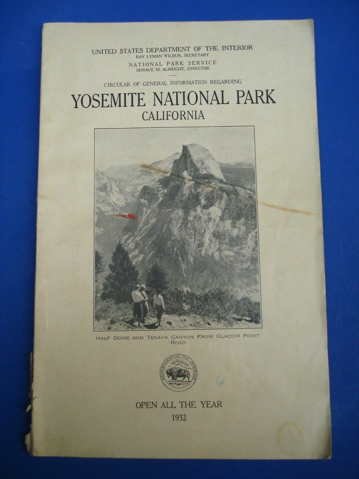 YOSEMITE National Park 1932 Circular 2 Fold-out MAPS Booklet Brochure 82 Pages