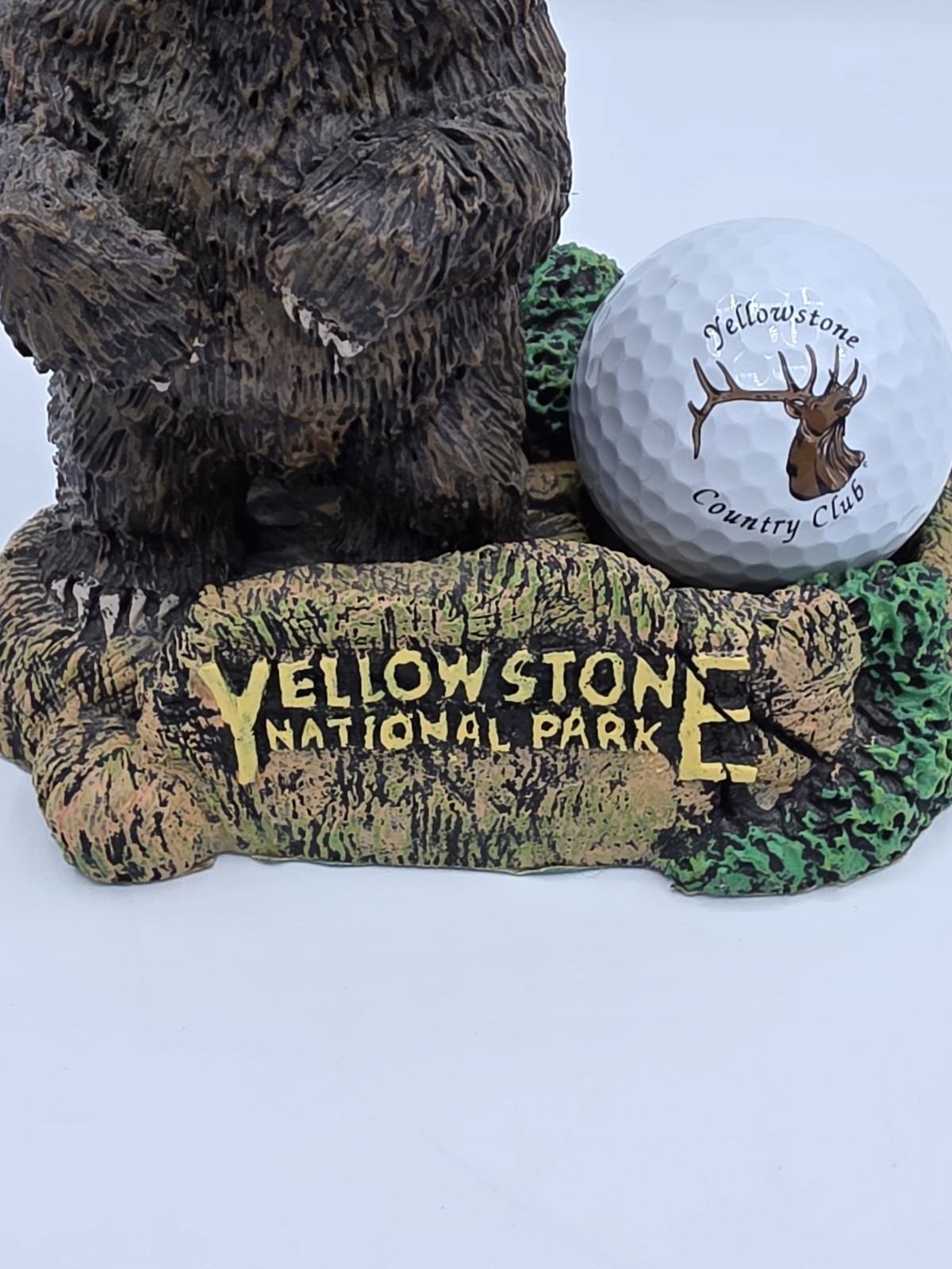 Vintage Yellowstone National Park Bear Figurine & Yellowstone Country Club Ball