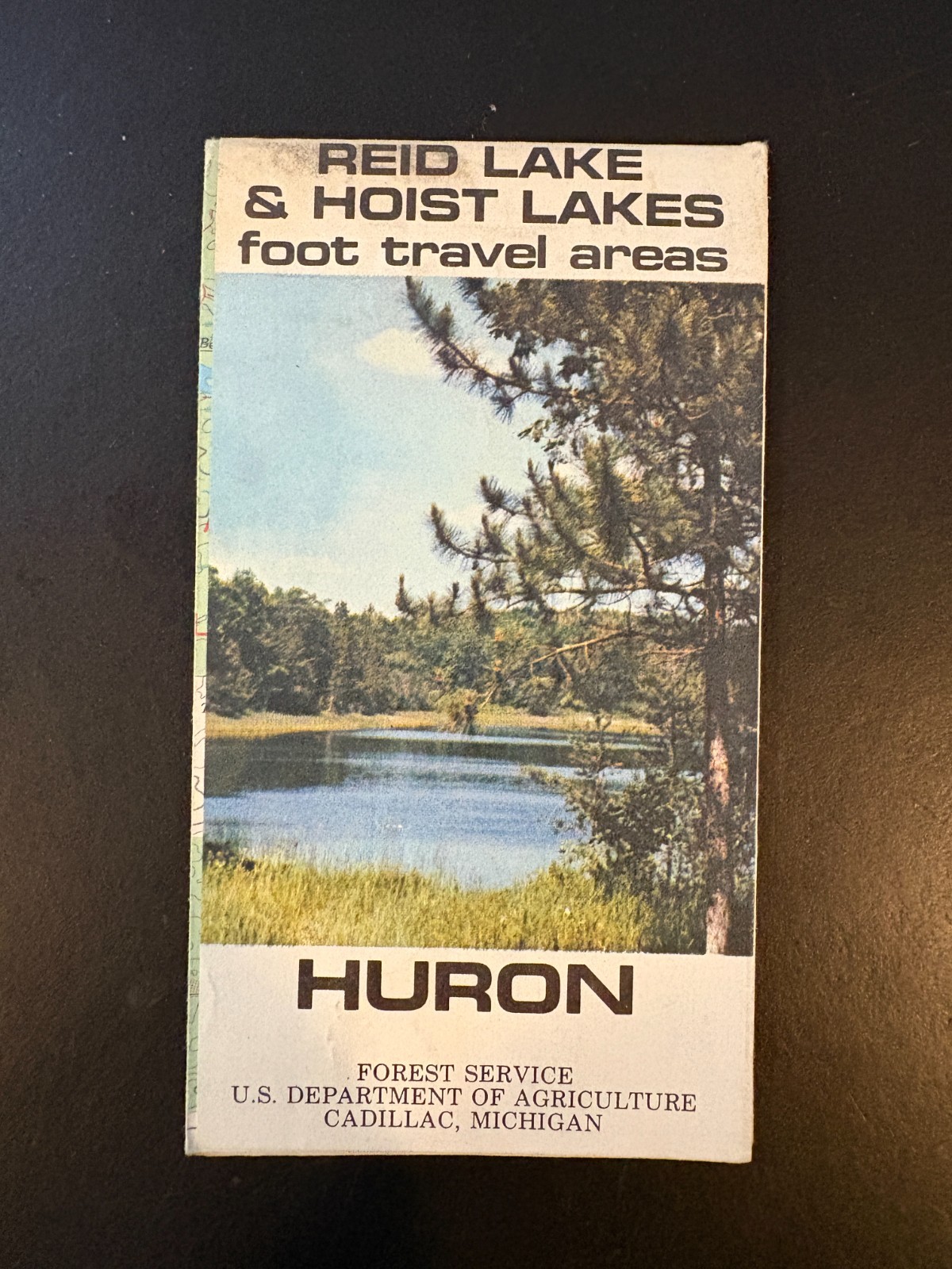 1980 Reid Lake & Hoist Lakes Foot Travel Areas Huron Michigan Brochure, Ephemera