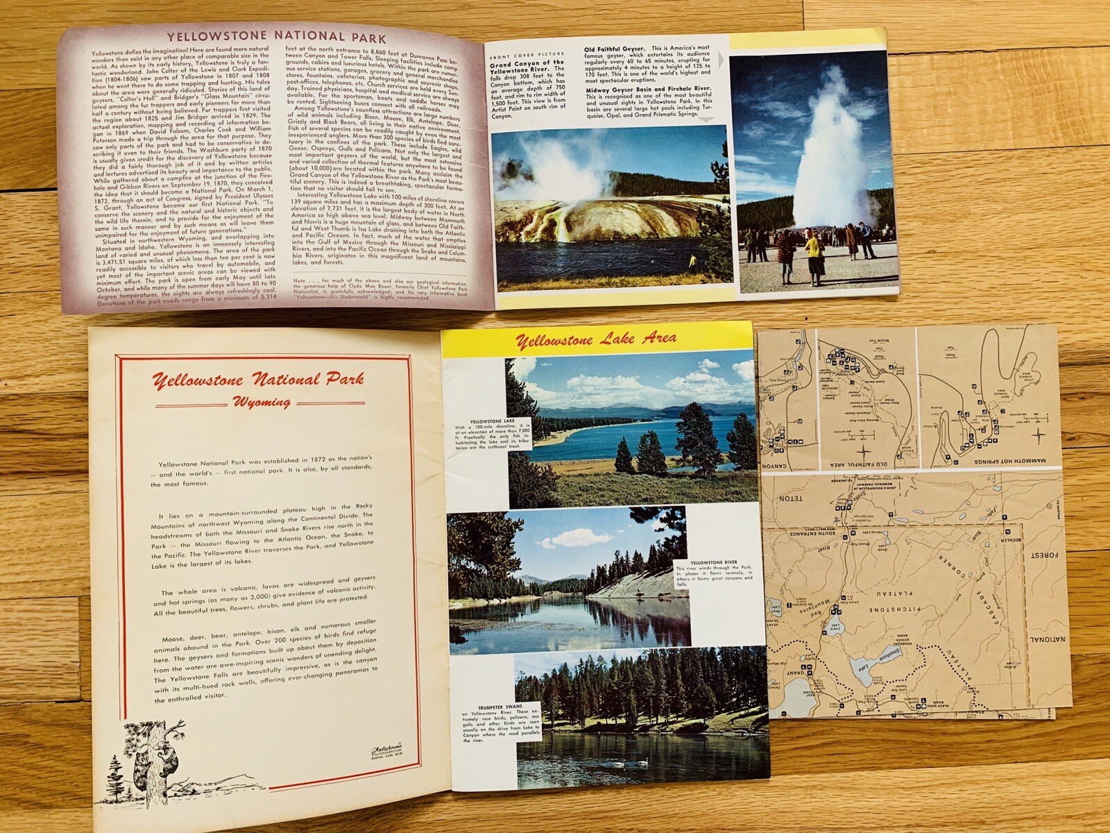 2 Vintage Yellowstone National Park Travel Guides 1954 And 1977 Grand Teton
