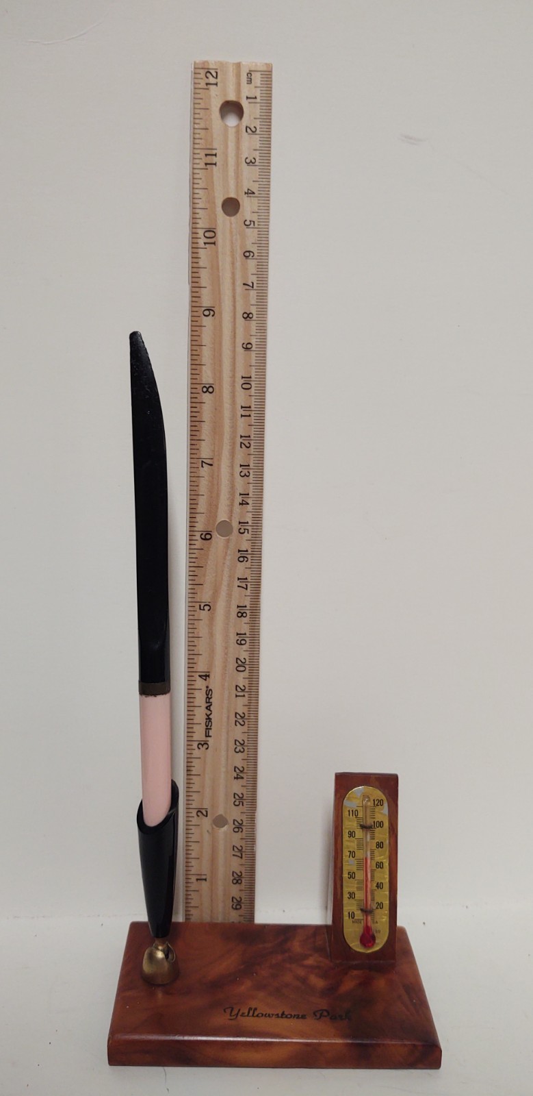 Vintage Union Pencil Co. New York Pen Thermometer Yellowstone Park Advertising