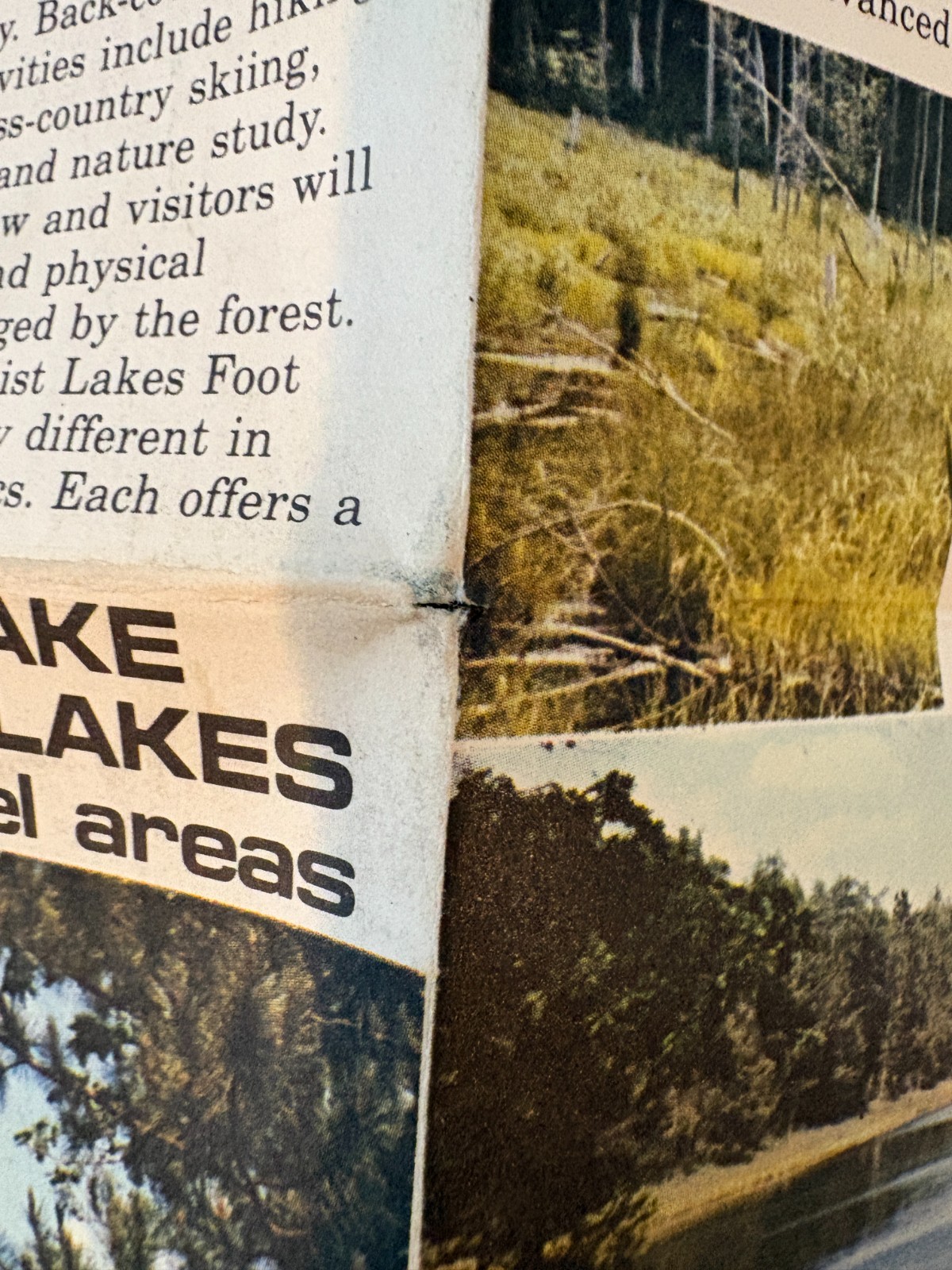 1980 Reid Lake & Hoist Lakes Foot Travel Areas Huron Michigan Brochure, Ephemera