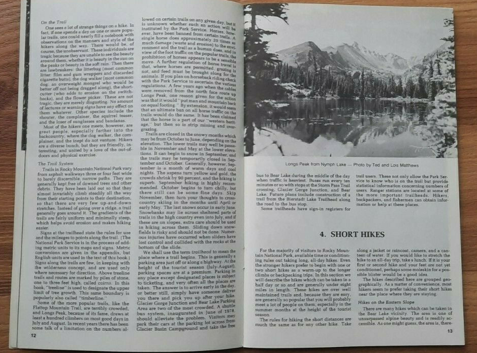 Vintage 1978 Exploring Rocky Mountain National Park by David Cargo Guide Book