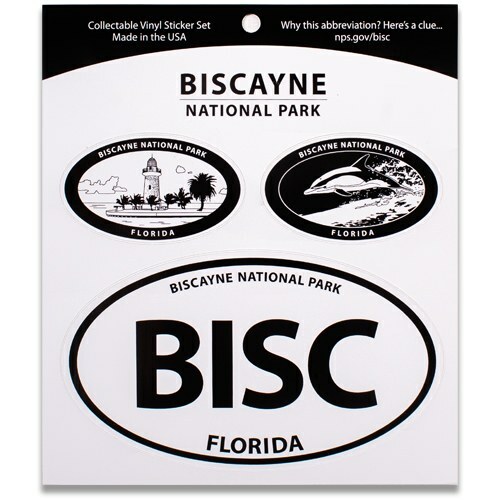 Biscayne National Park (BISC) Florida Triple Decal Collectable Vinyl Sticker Set