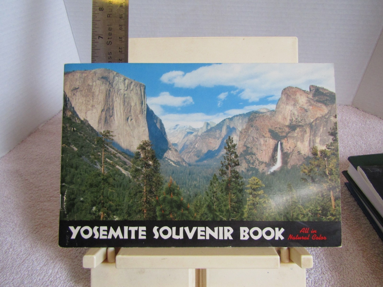 1955 Yosemite Souvenir Book color photos map 6×9″ VG California national park