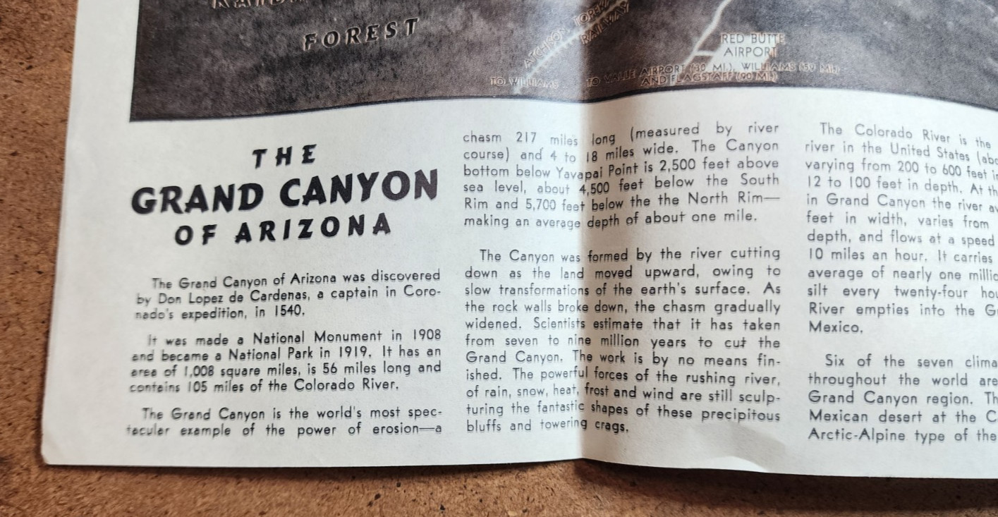 STORY OF THE GRAND CANYON OF ARIZONA Book BY FRED HARVEY 1921 Book & Poster