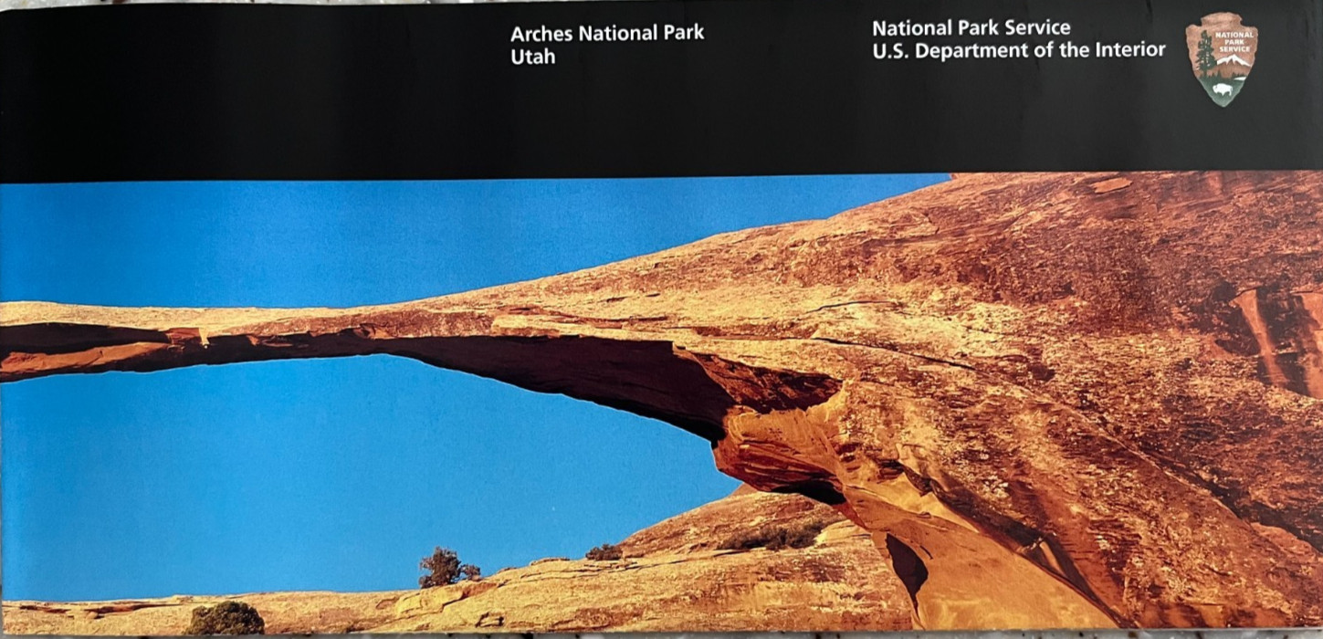 Newest ARCHES NP – Utah NATIONAL PARK SERVICE UNIGRID BROCHURE/MAP GPO 2025