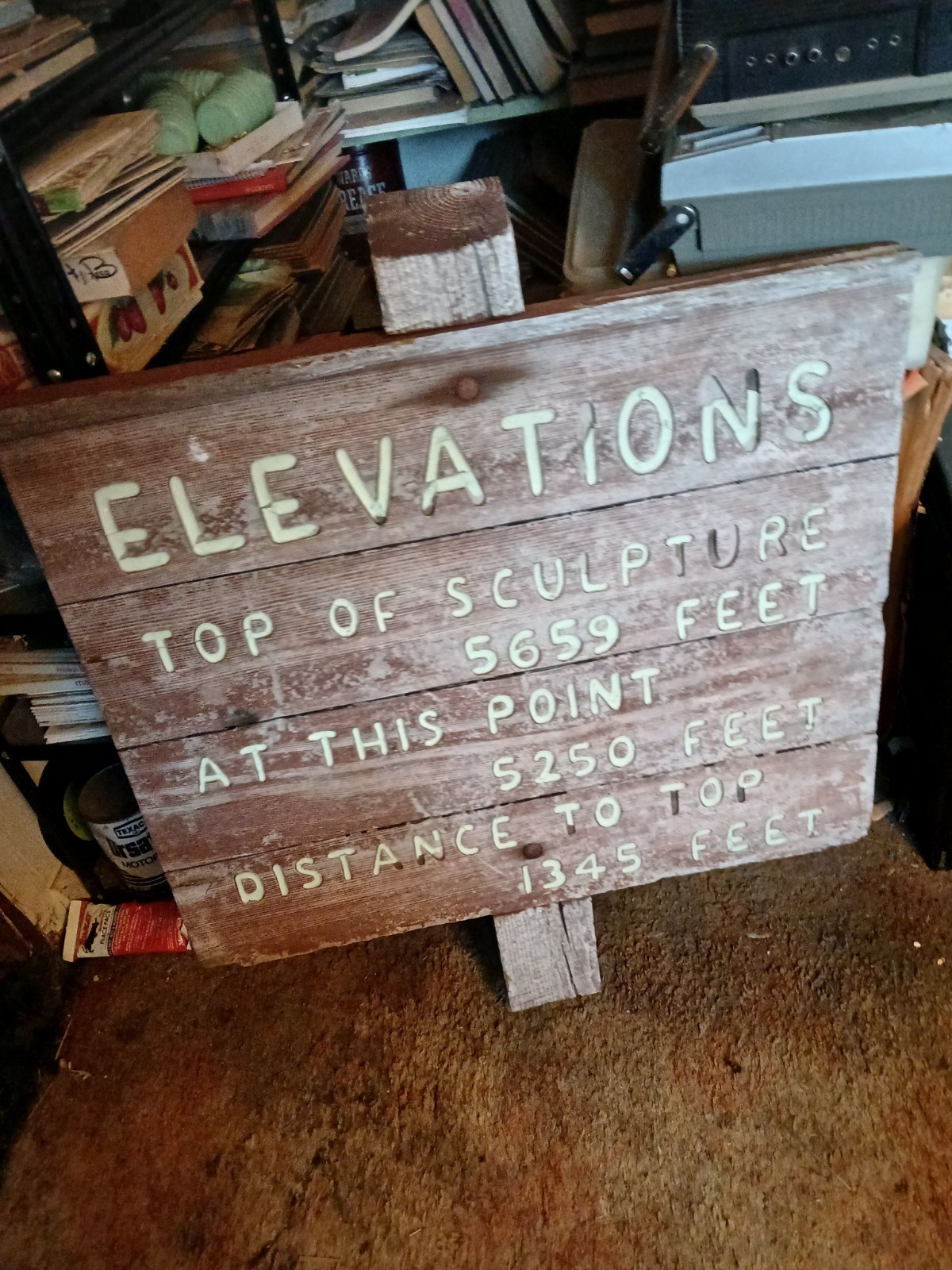 Orginal Vintage Mount Rushmore Elevations Wood Sign Black Hills South Dakota