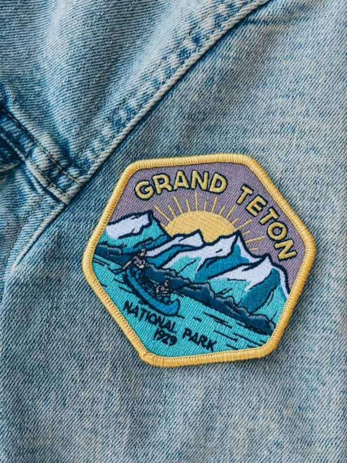 Grand Teton National park Patch Iron-On Applique Souvenir Gift
