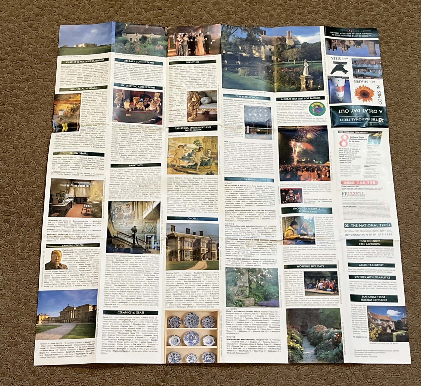 NATIONAL TRUST ENGLAND WALES & NORTHERN IRELAND BROCHURE & MAP 1997