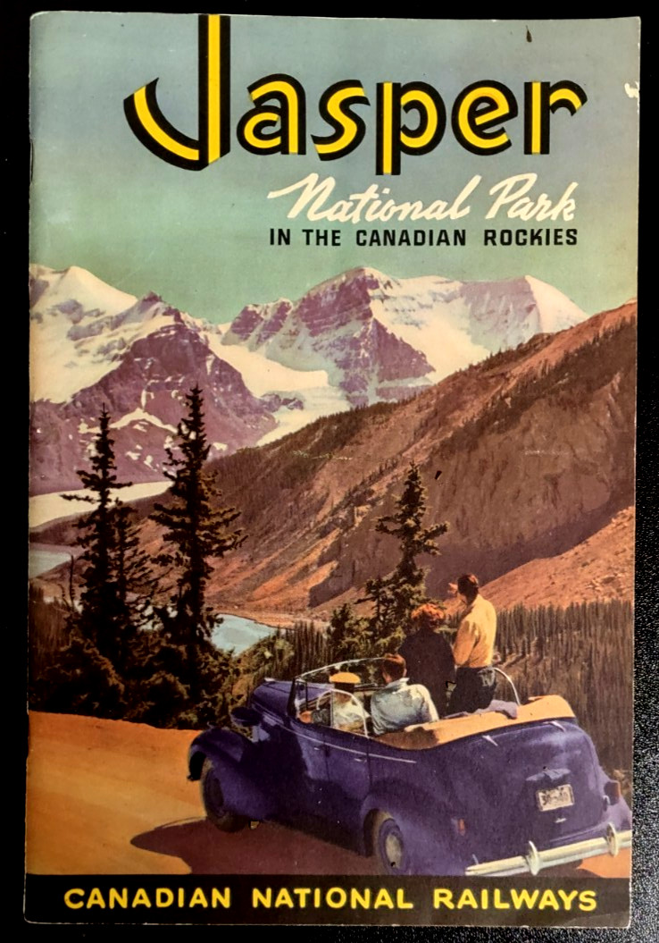 Vintage Jasper National Park in The Canadian Rockies Travel Guide dated 1938