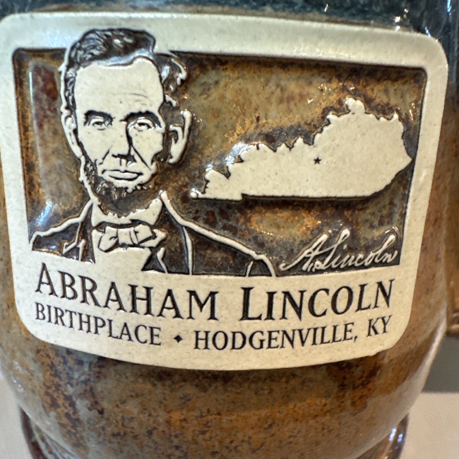 Vintage Abraham Lincoln Birthplace National Park Stoneware Coffee Mug Kentucky