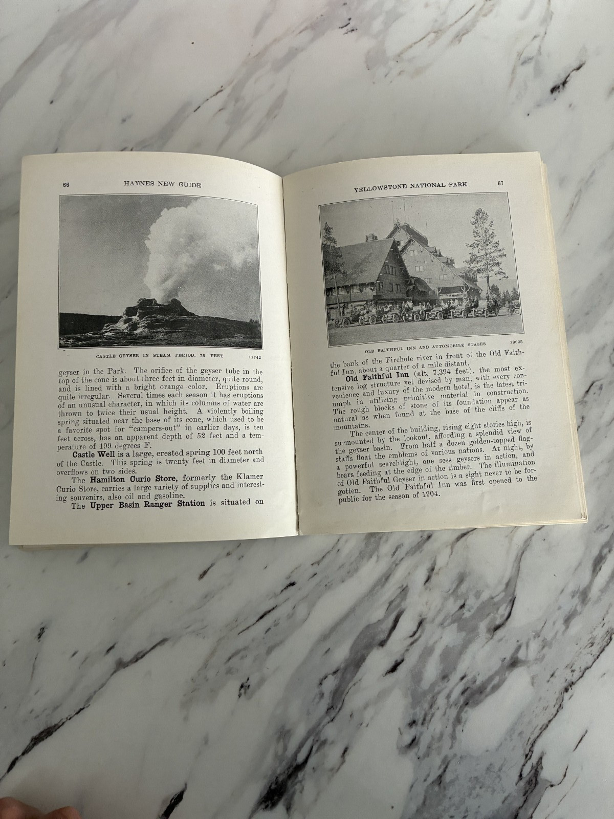 Vintage 1921 Haynes Guide Yellowstone National Park Handbook Book With Map 160pg