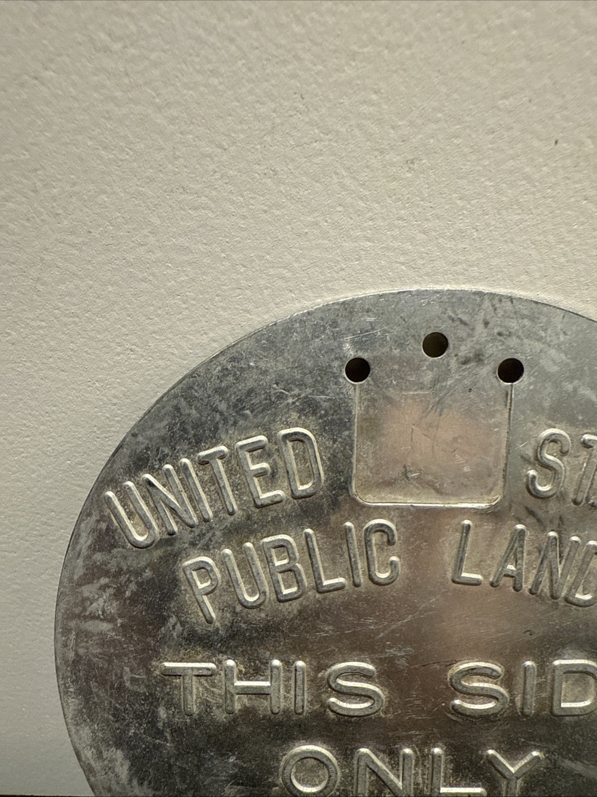 Vintage US Forest Service Public Lands This Side Only Dept Of Interior Land 1963