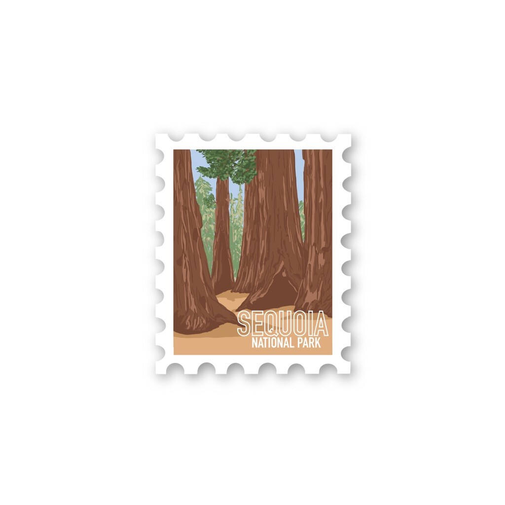 Sequoia National Park Stamp Sticker Decal