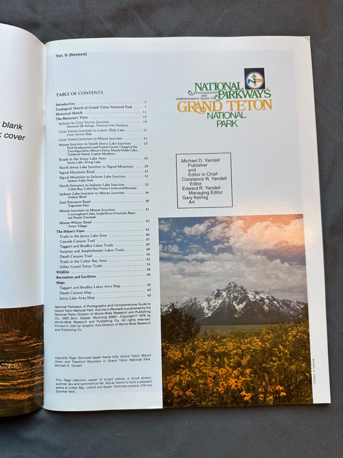 National Parkways Grand Teton National Park Guide Book 1976, Revised Volume II