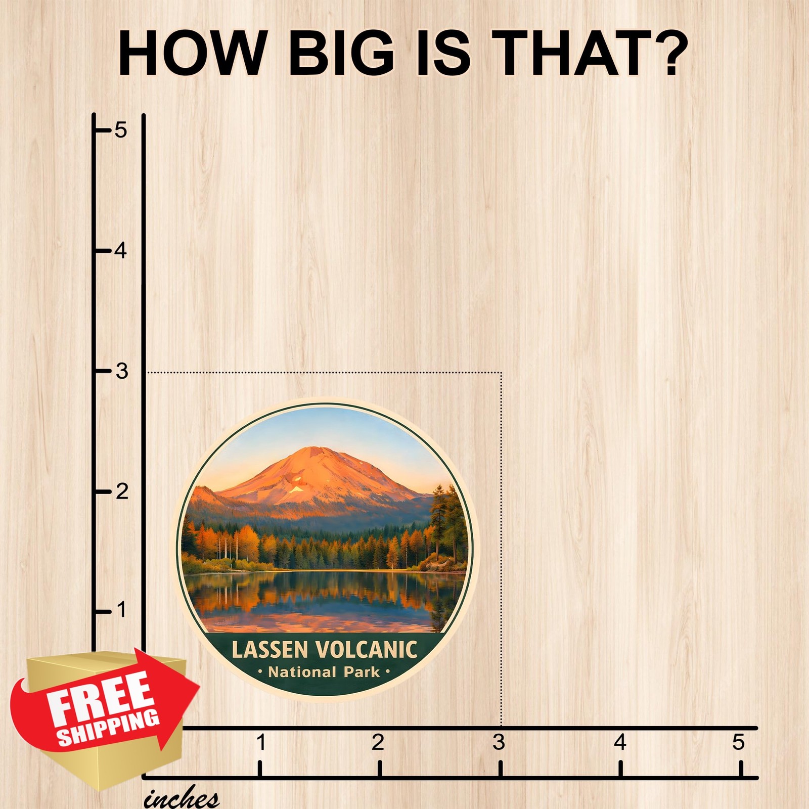 LUXTEE উত্তেজনা National Park Sticker Lassen Volcanic
