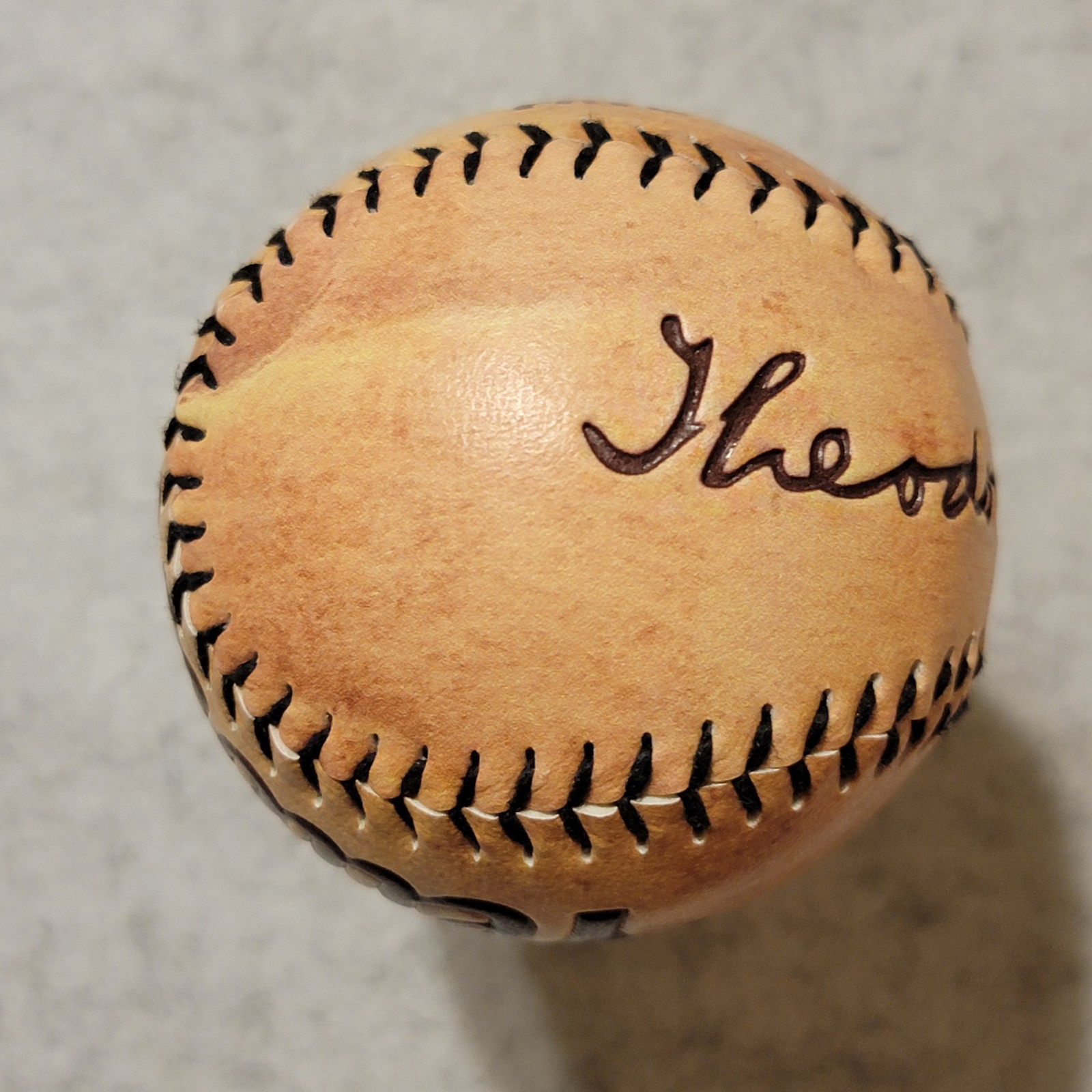 Theodore Roosevelt Yellowstone National Park Souvenir Baseball Engraved Leather