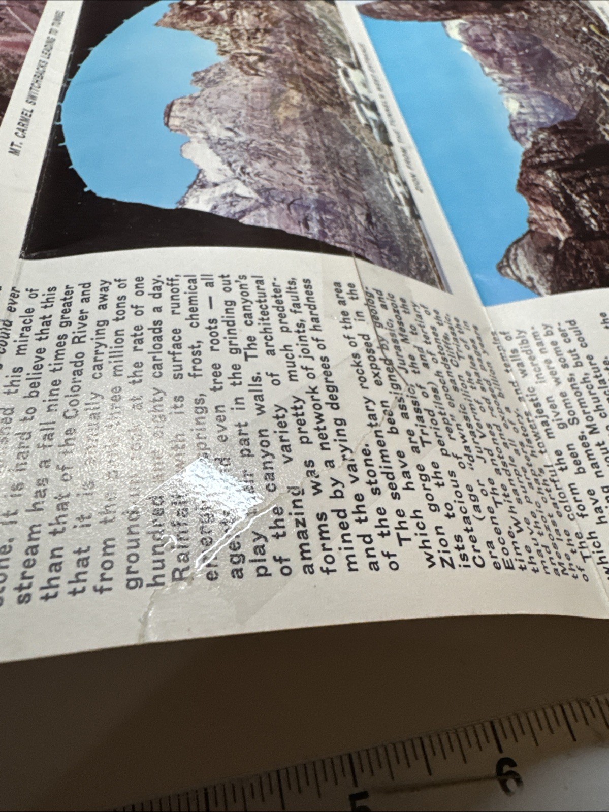 Vintage 1962 Zion & Bryce Canyon National Park Story Folding Info Pamphlet