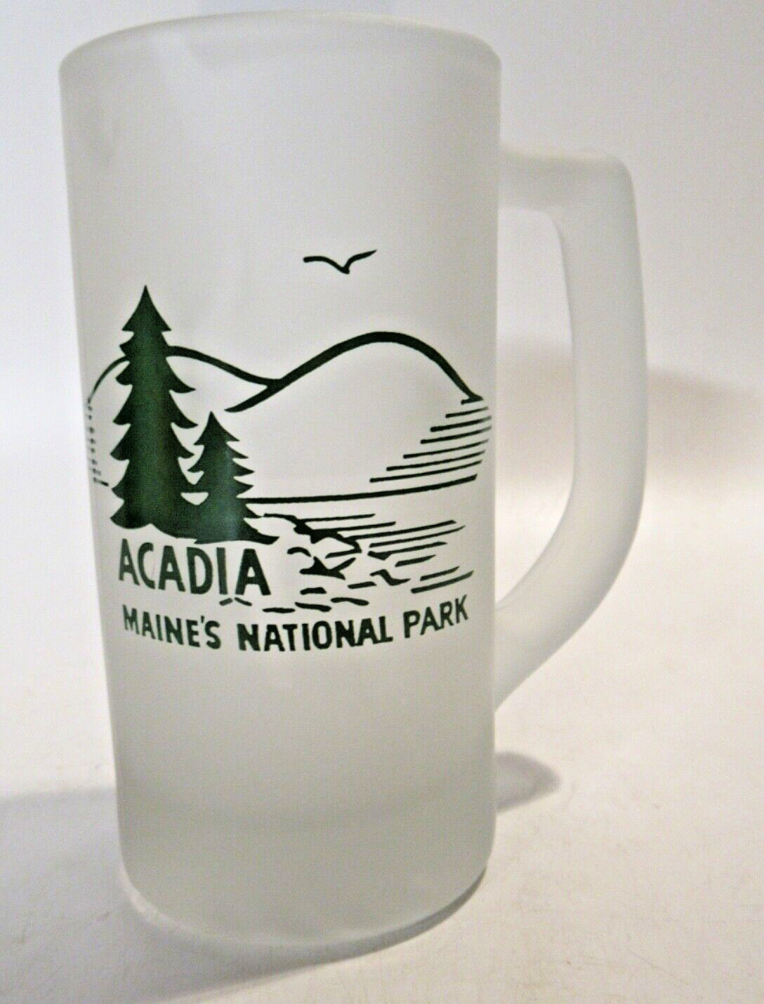 Acadia National Park Souvenir Frosted Glass Drinking Mug