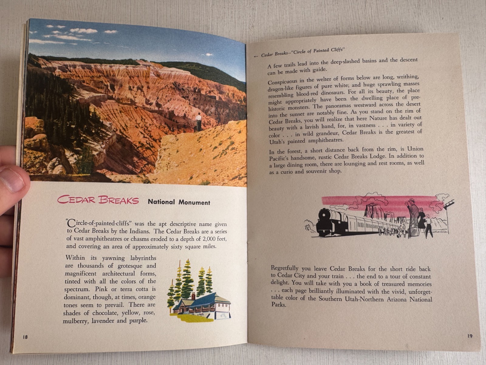 1951 Union Pacific Railroad Travel Guide for Zion, Bryce & Grand Canyon