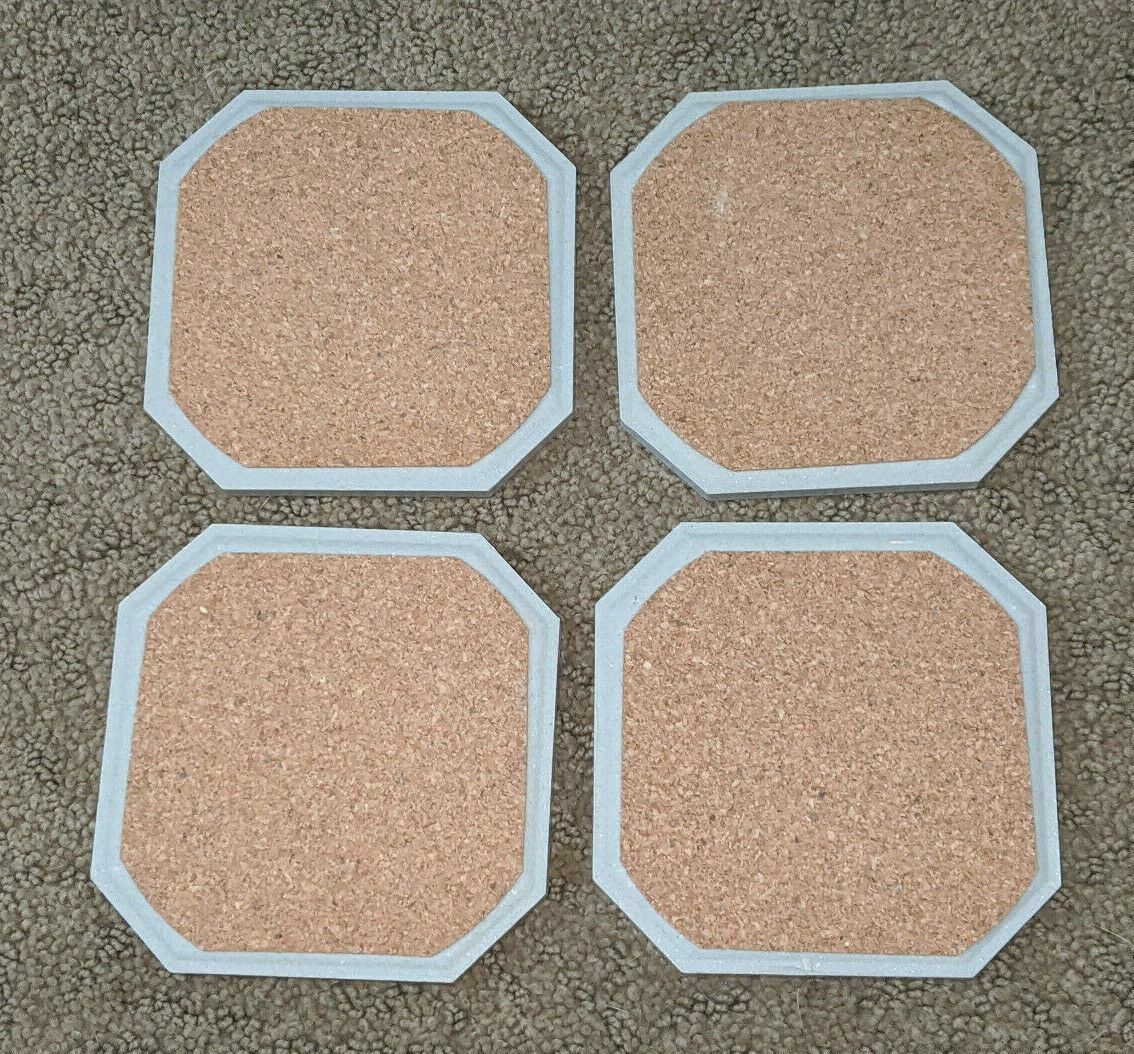 Mesa Verde National Park Set Of 4 Ceramic Coasters White & Black Souvenir RARE