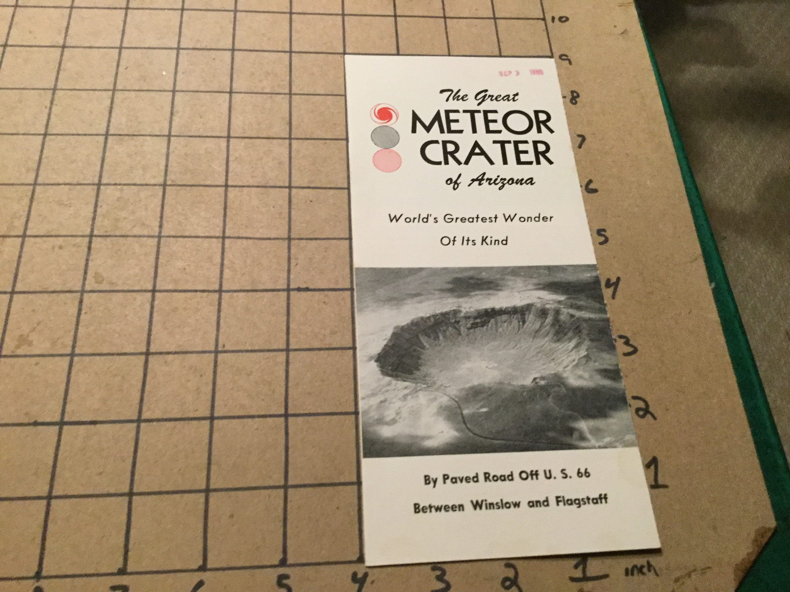 original HIGH GRADE booklet: 1953 The Great METEOR CRATER of Arizona off Rt. 66