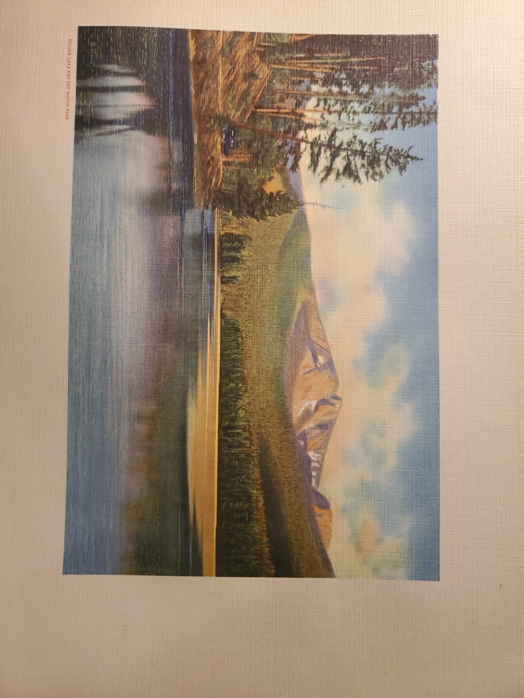 Vintage 1920s Haynes Souvenir Yellowstone National Park Colored Linen Prints