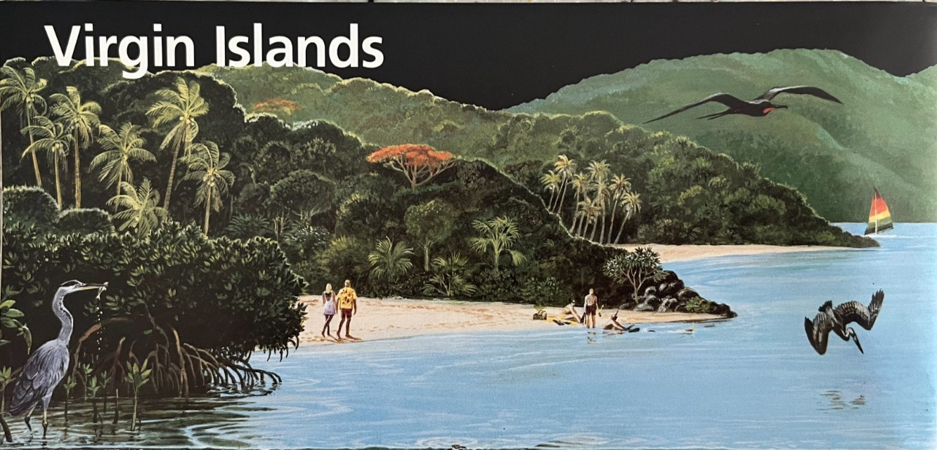Vintage 2008 VIRGIN ISLAND NP NATIONAL PARK SERVICE UNIGRID BROCHURE/MAP New