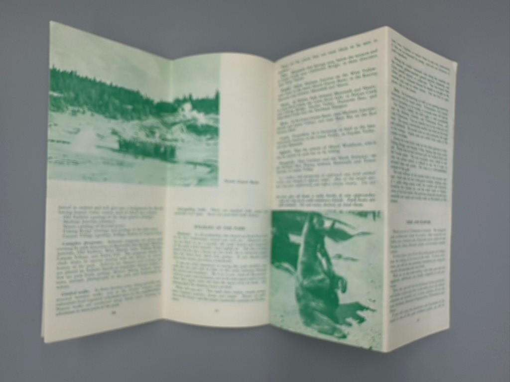 1961 YELLOWSTONE National Park Service Travel BROCHURE Wyoming Montana Idaho