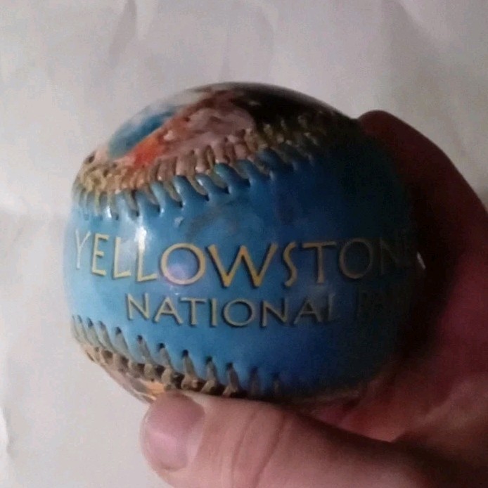 Yellowstone National Park Collectible Souvenir Baseball Bear Bison Images