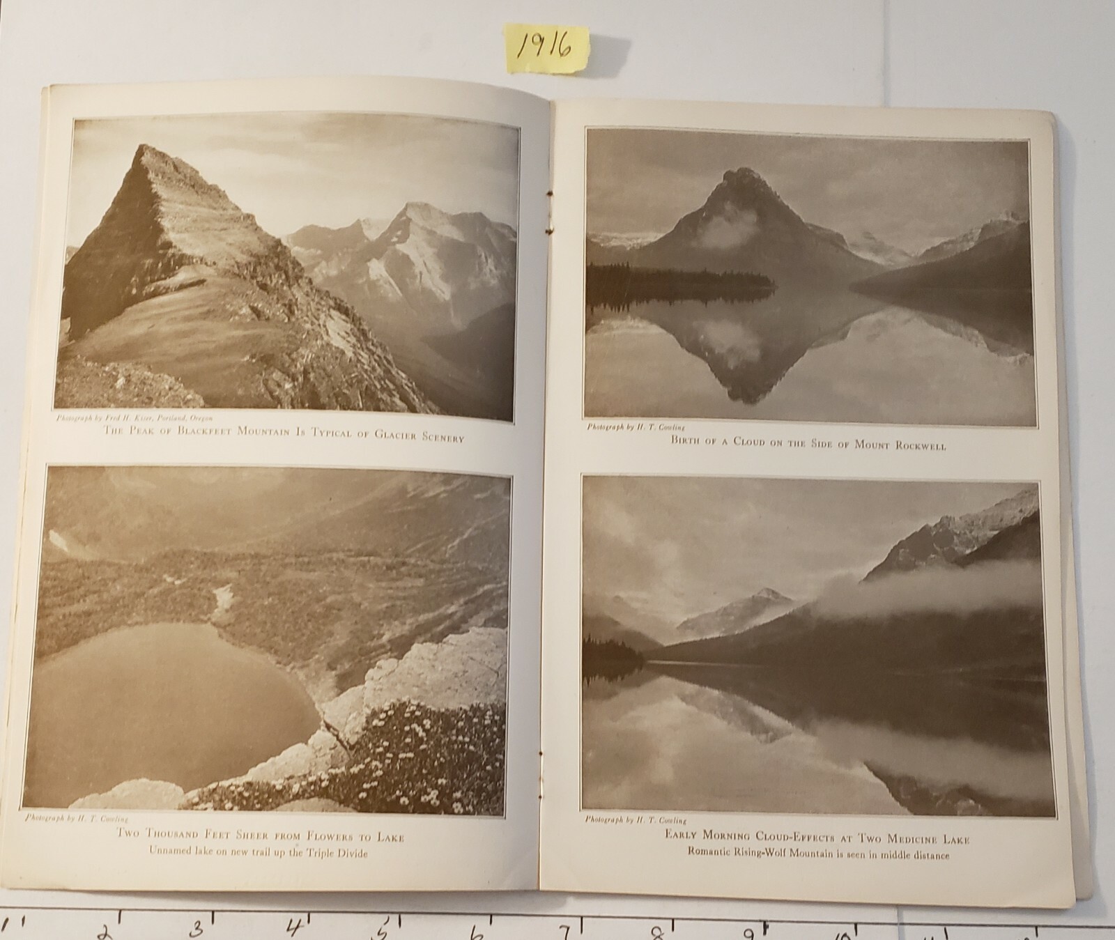 7-GLACIER NAT. PARK MAPS & BROCHURES FROM 1916 TO 2009. SEE DESCRIPTION EX-MINT