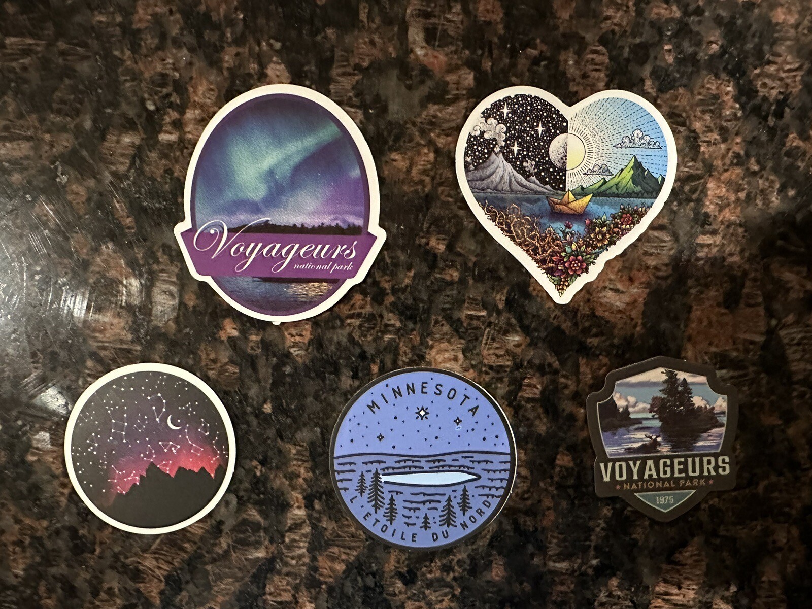 Set Of 5 Voyageurs National Park Sticker North Minnesota National Park Decal